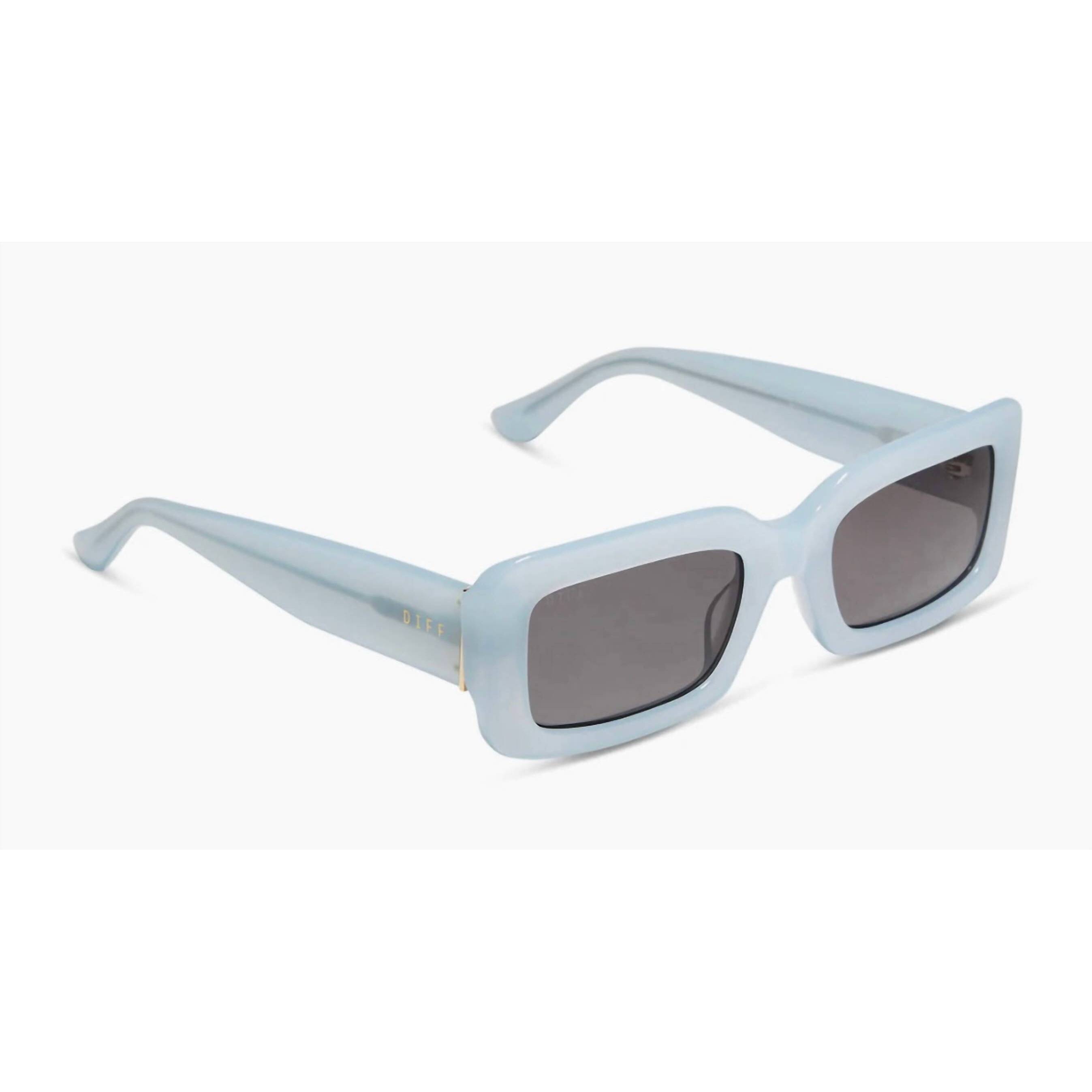 New Diff Women's Indy Sunglasses In Blue Dust+Grey